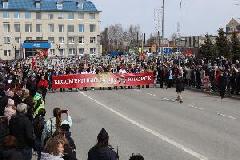 В Югорске во время празднования 80-й годовщины Великой Победы состоялось шествие «Бессмертный полк».