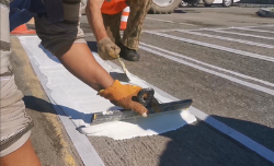 В Югорске нанесут более 25  тысяч кв. м. дорожной разметки